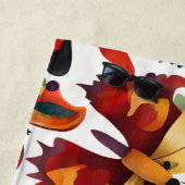 Serviette De Plage Dessin de papillon coloré (En situation)