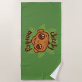 Serviette De Plage Dessin de primate de singe mignon (Devant)
