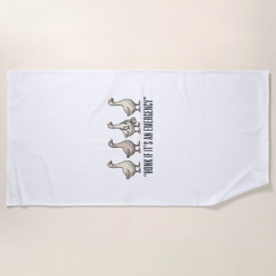 Serviette De Plage Dessin de T-shirt vintage d'oie drôle d'avertissem