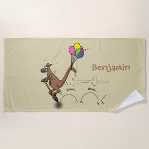 Serviette De Plage Dessin d'humour australien kangourou