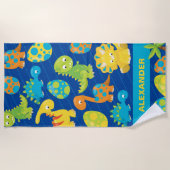 Serviette De Plage Dessin Dinosaur Motif Boys été  (Devant)