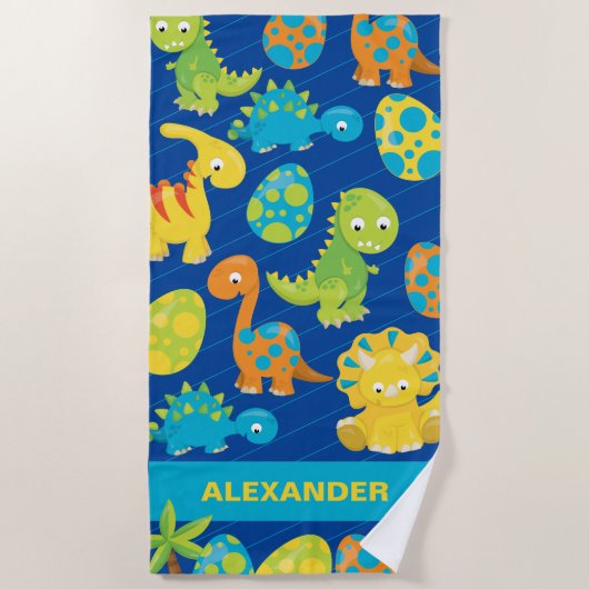 Serviette De Plage Dessin Dinosaur Motif Boys été  (Devant)