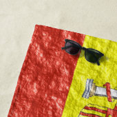 Serviette De Plage Dessin du drapeau espagnol (En situation)