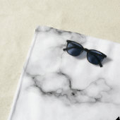 Serviette De Plage Dessin géométrique de marbre en métal (En situation)