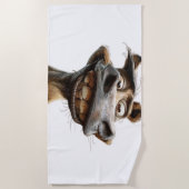 Serviette De Plage dessin humoristique âne (Devant)