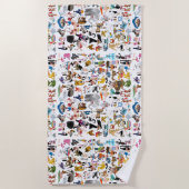Serviette De Plage Dessins animés fous (Devant)