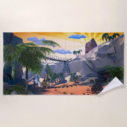 Serviette De Plage Destinations Retro Beach (Devant)
