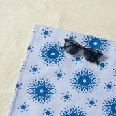 Serviette de plage d'été Bleu (En situation)