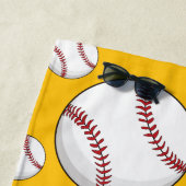Serviette de plage d'été personnalisée de baseball (En situation)