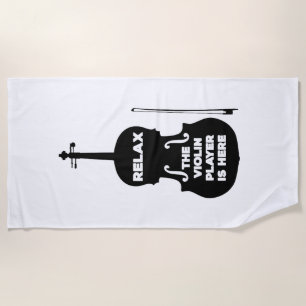 Serviette De Plage Détendez-vous Le Joueur de violon est ici