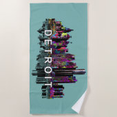 Serviette De Plage Détroit en graffiti (Devant)