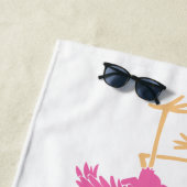 Serviette De Plage Deux flamands dansants (En situation)