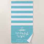 Serviette De Plage Deux si par mer Mariage personnalisé (Devant)