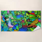 Serviette De Plage Devenir vert renard (Devant)