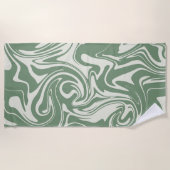 Serviette De Plage Déversement - Vert (Devant)