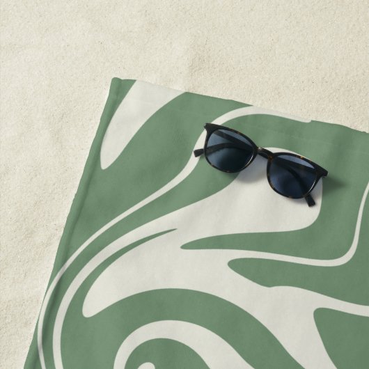 Serviette De Plage Déversement - Vert (En situation)