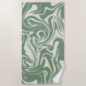 Serviette De Plage Déversement - Vert (Devant)