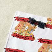 Serviette De Plage devis de carte pirate (En situation)