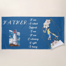 Devis de Fête des pères du phare papa Daughter Bon