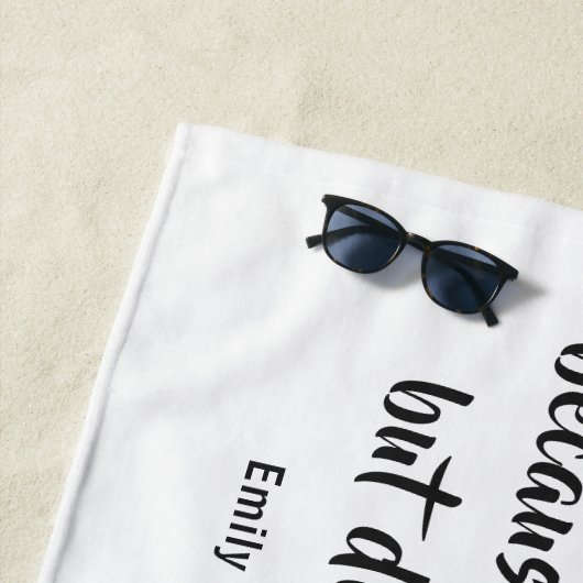 Serviette De Plage Devis personnalisé de chien et Emily Dickinson (En situation)