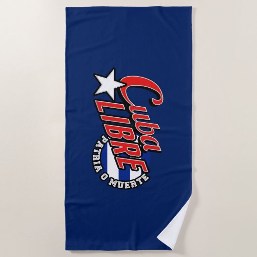 Serviette De Plage Devise du Cuba Libre sur a (Devant)