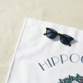 Serviette de plage d'hippocampe (En situation)