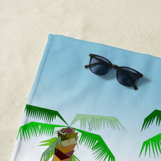 Serviette de plage d'hippopotame (En situation)