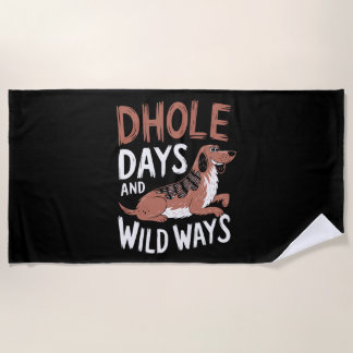 Serviette De Plage Dhole Lover Wildlife Canid Asiatic Wild Dog     