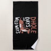 Serviette De Plage Dhole Lover Wildlife Canid Asiatic Wild Dog (Devant)