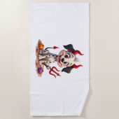 Serviette De Plage Diable Dalmatie mal (Devant)