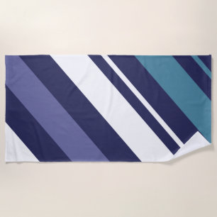 Serviette De Plage Diagonale en bande moderne