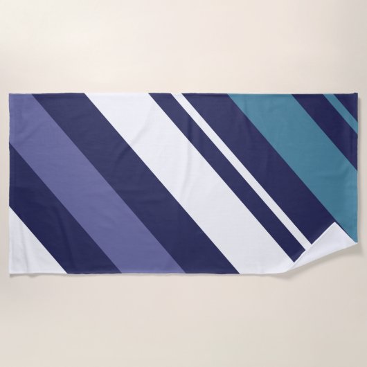 Serviette De Plage Diagonale en bande moderne (Devant)