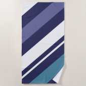 Serviette De Plage Diagonale en bande moderne (Devant)