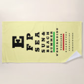 Serviette De Plage Diagramme de Snellen drôle d'essai de l'oeil de (Devant)