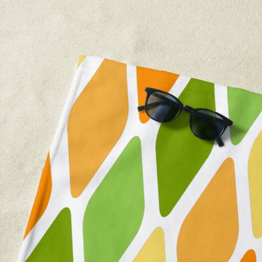 Serviette De Plage Diamants aplatis (En situation)