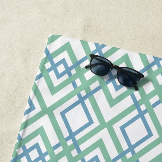 Serviette De Plage Diamants Art déco (En situation)