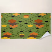 Serviette De Plage Diamants atomiques des années 1970 (Devant)