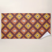 Serviette de plage Diamond Motif d'automne (Devant)