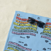 Serviette De Plage Dieu aima le monde (En situation)