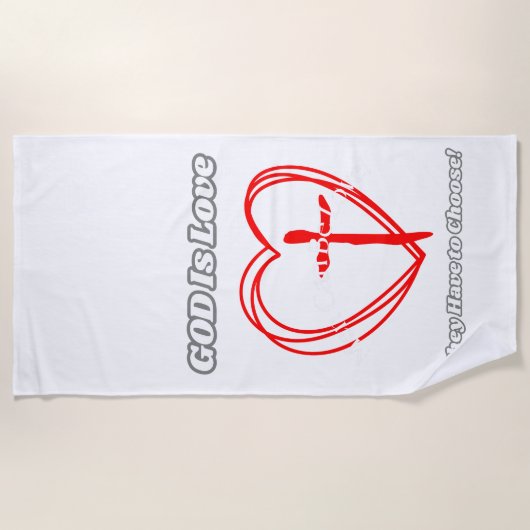 Serviette De Plage "Dieu Est Amour." (Devant)