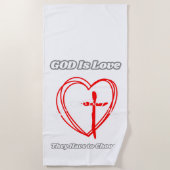 Serviette De Plage "Dieu Est Amour." (Devant)
