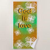 Serviette De Plage Dieu est amour (Devant)