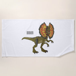 Serviette De Plage Dilophosaurus dessin animé