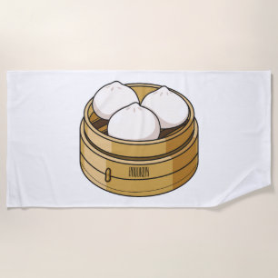 Serviette De Plage Dim sum dessin animé