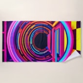 Serviette De Plage Dimensions du tunnel Neon (Devant)