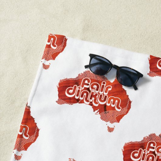 SERVIETTE DE PLAGE DINKUM ÉQUITABLE D'AUSTRALIE (En situation)