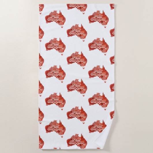 SERVIETTE DE PLAGE DINKUM ÉQUITABLE D'AUSTRALIE (Devant)