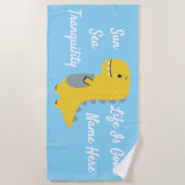 Serviette De Plage Dino costume mignon (Devant)