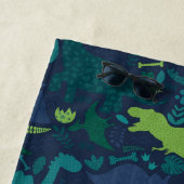Serviette De Plage Dino Doodle Silhouettes Enfants Dinosaur (En situation)