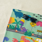 Serviette De Plage Dinosaur enfants de construction personnalisée (En situation)